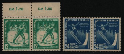 DDR 1952 - Mi-Nr. 298-299 ** - MNH - Paar - waagerecht