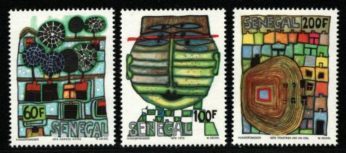 Senegal 1979 - Mi-Nr. 705-707 ** - MNH - Hundertwasser (I)