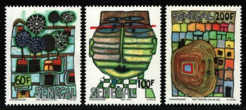 Senegal 1979 - Mi-Nr. 705-707 ** - MNH - Hundertwasser (II)