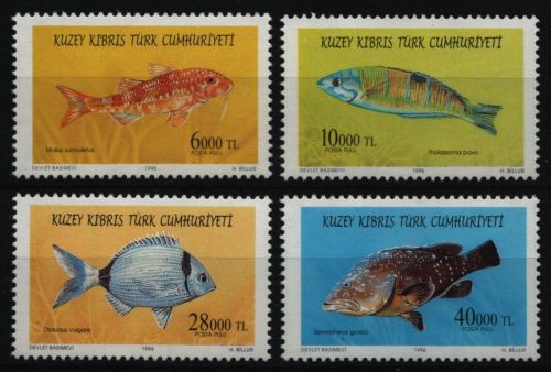 Türkisch Zypern 1997 - Mi-Nr. 420-423 ** - MNH - Fische / Fish