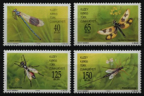 Türkisch Zypern 1998 - Mi-Nr. 467-470 ** - MNH - Insekten - Schmetterlinge