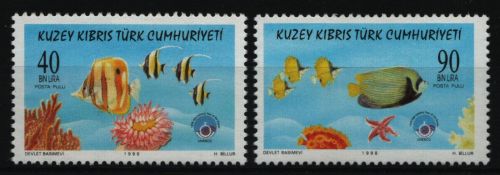Türkisch Zypern 1998 - Mi-Nr. 475-476 ** - MNH - Fische / Fish