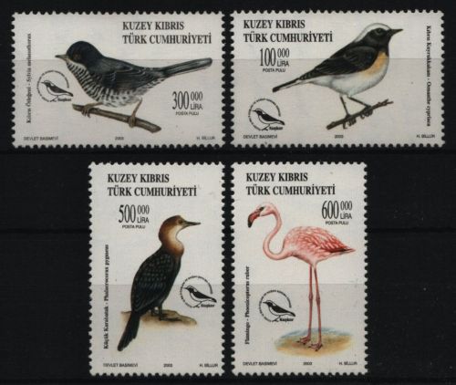 Türkisch Zypern 2003 - Mi-Nr. 580-583 ** - MNH - Vögel / Birds