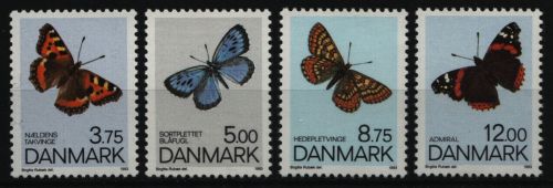 Dänemark 1993 - Mi-Nr. 1048-1051 ** - MNH - Schmetterlinge / Butterflies