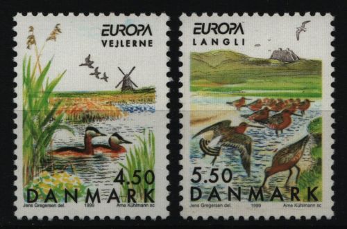 Dänemark 1999 - Mi-Nr. 1211-1212 ** - MNH - Vögel / Birds