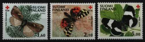 Finnland 1992 - Mi-Nr. 1169-1171 ** - MNH - Schmetterlinge / Butterflies
