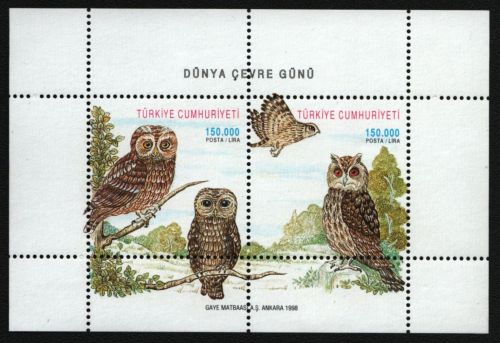 Türkei 1998 - Mi-Nr. Block 35 ** - MNH - Eulen / Owls