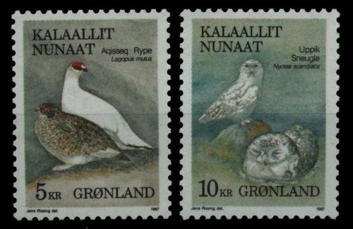 Grönland 1987 - Mi-Nr. 176-177 ** - MNH - Vögel / Birds