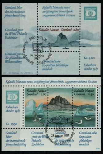 Grönland 1987 - Mi-Nr. Block 1 & 2 gest / used - Vögel / Birds - HAFNIA '87