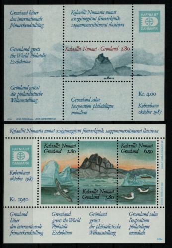 Grönland 1987 - Mi-Nr. Block 1 & 2 ** - MNH - Vögel / Birds - HAFNIA '87