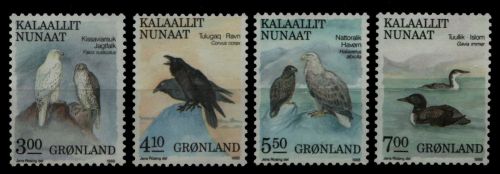 Grönland 1988 - Mi-Nr. 181-184 ** - MNH - Vögel / Birds