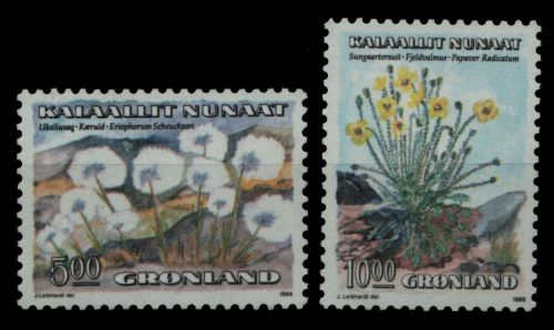 Grönland 1989 - Mi-Nr. 197-198 ** - MNH - Blumen / Flowers