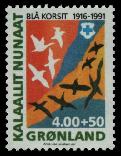 Grönland 1991 - Mi-Nr. 220 ** - MNH - Blaues Kreuz