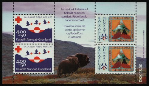 Grönland 1993 - Mi-Nr. Block 4 ** - MNH - Pfadfinder / Scouts & Rotes Kreuz