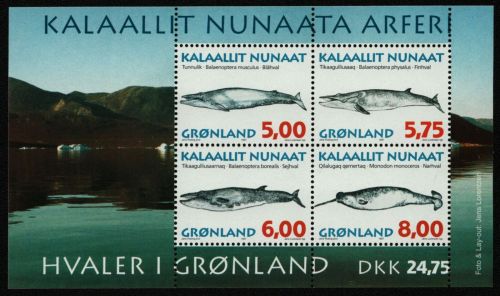 Grönland 1997 - Mi-Nr. Block 13 ** - MNH - Wale / Whales