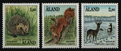 Aland 1991 - Mi-Nr. 44-46 ** - MNH - Wildtiere / Wild animals