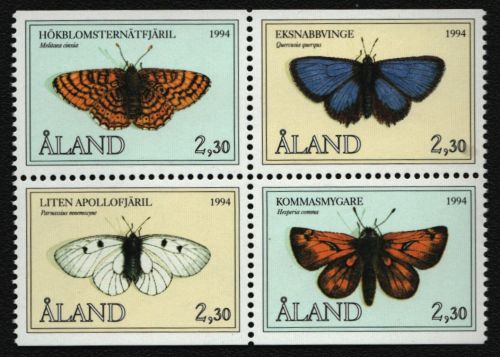 Aland 1994 - Mi-Nr. 82-85 ** - MNH - Schmetterlinge / Butterflies