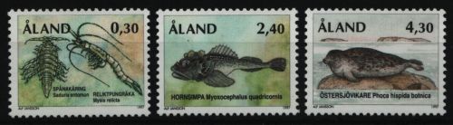 Aland 1997 - Mi-Nr. 124-126 ** - MNH - Meerestiere / Marine life