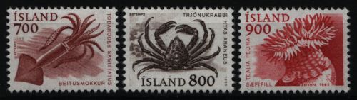 Island 1985 - Mi-Nr. 636-638 ** - MNH - Meerestiere / Marine life