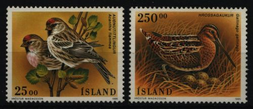 Island 1995 - Mi-Nr. 833-834 ** - MNH - Vögel / Birds