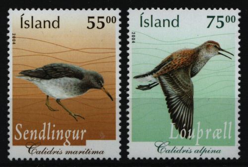 Island 2004 - Mi-Nr. 1078-1079 ** - MNH - Vögel / Birds