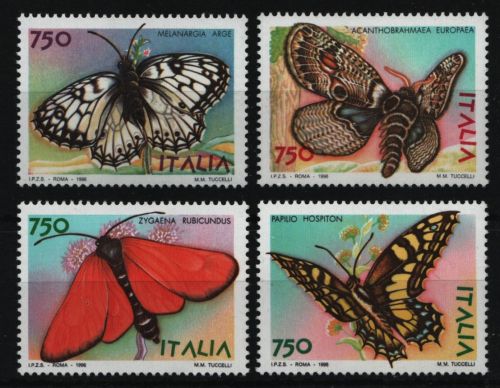 Italien 1996 - Mi-Nr. 2449-2452 ** - MNH - Schmetterlinge / Butterflies