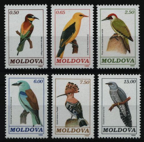 Moldawien 1992 - Mi-Nr. 14-19 ** - MNH - Vögel / Birds