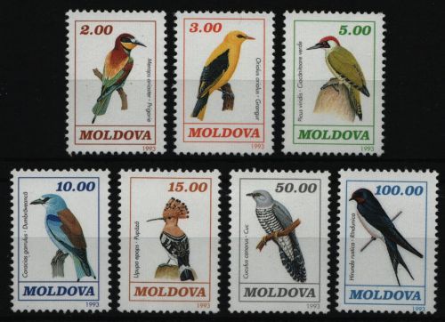 Moldawien 1993 - Mi-Nr. 56-62 ** - MNH - Vögel / Birds