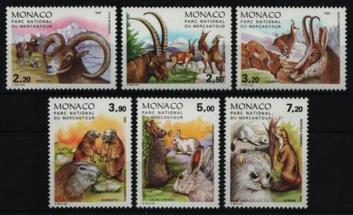 Monaco 1986 - Mi-Nr. 1748-1753 ** - MNH - Wildtiere / Wild animals