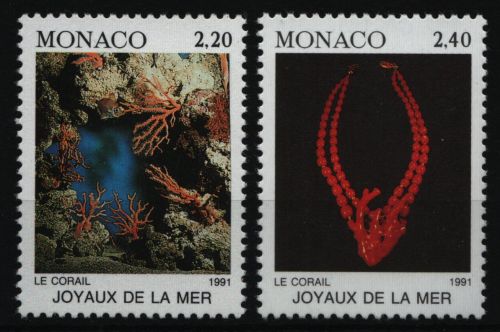 Monaco 1991 - Mi-Nr. 2015-2016 ** - MNH - Korallen / Corals