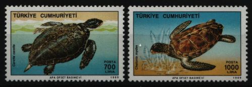 Türkei 1989 - Mi-Nr. 2871-2872 ** - MNH - Schildkröten / Turtles