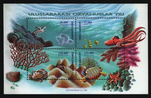 Türkei 1998 - Mi-Nr. Block 34 ** - MNH - Meerestiere / Marine life