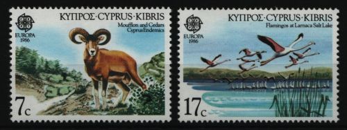 Zypern 1986 - Mi-Nr. 655-656 ** - MNH - Vögel / Birds
