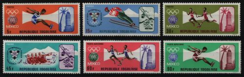 Togo 1967 - Mi-Nr. 626-631 A ** - MNH - Olympia