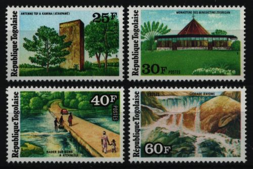 Togo 1975 - Mi-Nr. 1088-1091 A ** - MNH - Sehenswürdigkeiten