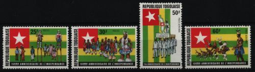 Togo 1975 - Mi-Nr. 1098-1101 A ** - MNH - Unabhängigkeit