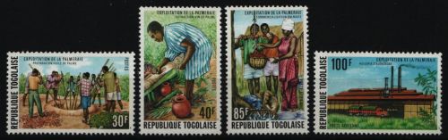 Togo 1975 - Mi-Nr. 1106-1109 A ** - MNH - Ölpalme