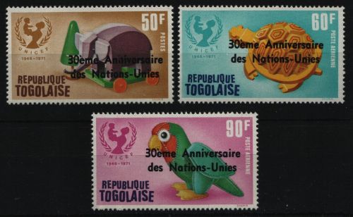 Togo 1975 - Mi-Nr. 1124-1126 A ** - MNH - 30 Jahre UNO