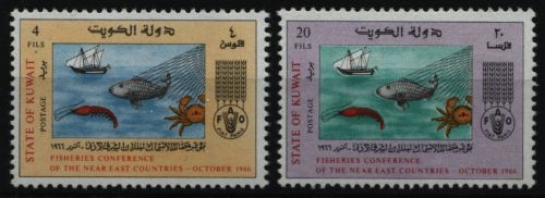 Kuwait 1966 - Mi-Nr. 329-330 ** - MNH - Meerestiere / Marine life