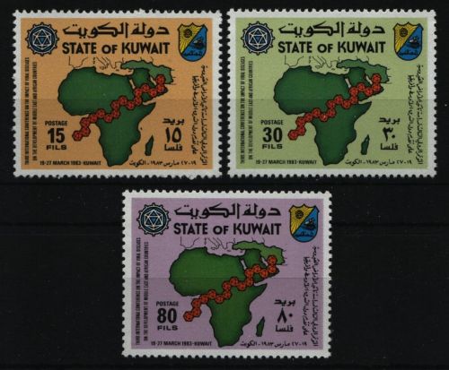 Kuwait 1983 - Mi-Nr. 999-1001 ** - MNH - Kongress