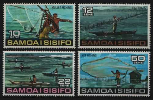 Samoa 1976 - Mi-Nr. 333-336 ** - MNH - Fischfang