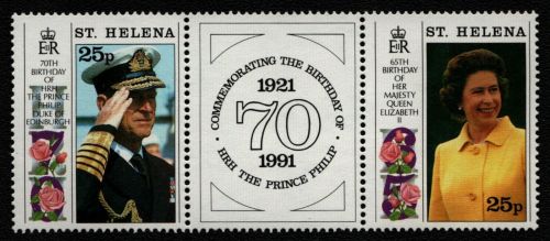 St. Helena 1991 - Mi-Nr. 555-556 ** - MNH - 65. Geburtstag Queen Elizabeth (II)