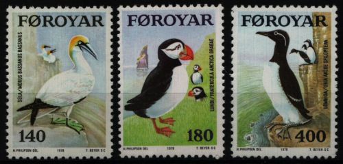 Färöer 1978 - Mi-Nr. 36-38 ** - MNH - Vögel / Birds