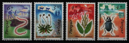 Färöer 1991 - Mi-Nr. 211-214 ** - MNH - Fauna & Flora