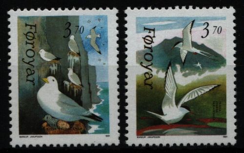 Färöer 1991 - Mi-Nr. 221-222 ** - MNH - Vögel / Birds