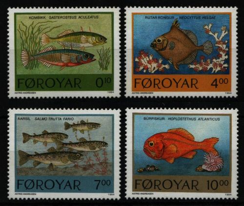 Färöer 1994 - Mi-Nr. 256-259 ** - MNH - Fische / Fish