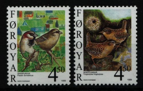 Färöer 1999 - Mi-Nr. 352-353 ** - MNH - Vögel / Birds