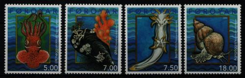 Färöer 2002 - Mi-Nr. 417-420 ** - MNH - Meerestiere / Marine life