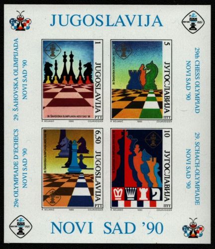 Jugoslawien 1990 - Mi-Nr. Block 39 ** - MNH - Schach / Chess