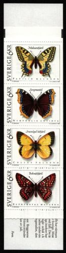 Schweden 1993 - Mi-Nr. 1774-1777 ** - MNH - Heft - Schmetterlinge / Butterflies